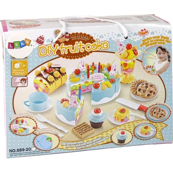 LeanToys Zestaw Słodkości Tort Ciastka Na Rzepy DIY