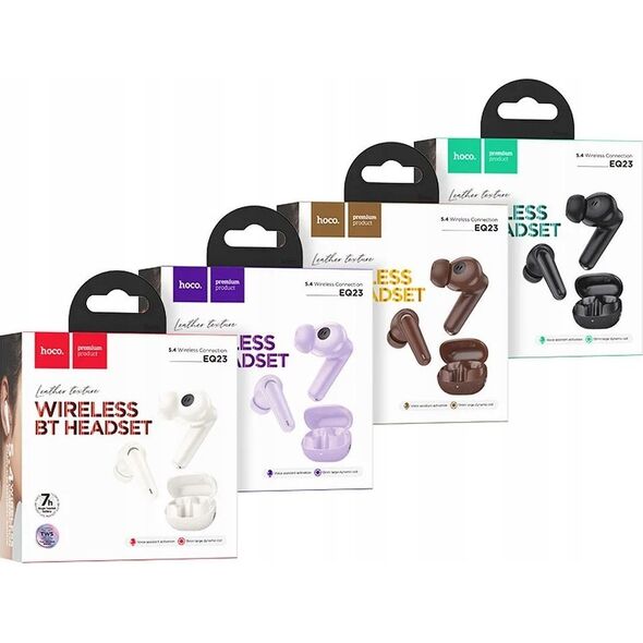 HOCO słuchawki bezprzewodowe bluetooth TWS EQ23 brązowe