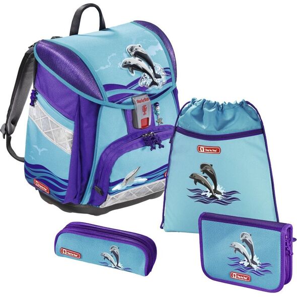 Step by Step Zestaw szkolny Touch 2 21L Happy Dolphins 4 el.