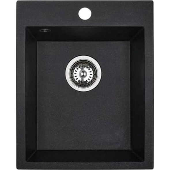 Νεροχύτης Laveo SBHA710T ΝΕΡΟΧΥΤΗΣ CHICHI POLIGRAN 1-ΘΑΛ. 48X39 ΜΑΥΡΟΣ + ΣΥΦ. ΜΕ ΜΠΑΤ. ELZA // ZL.LA.CHICHI-48X39-CZ+SYF