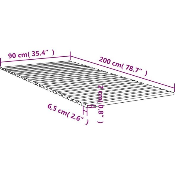 vidaXL Stelaż do łóżka, 90 x 200 cm, lite drewno sosnowe Lumarko!