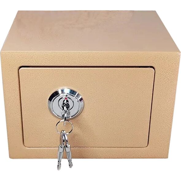 ExtraLink EXTRALINK HOME SEJF DOMOWY BIUROWY SKRYTKA NA KLUCZ MOCNY SOLIDNY KASA PANCERNA S-404-ZŁOTY