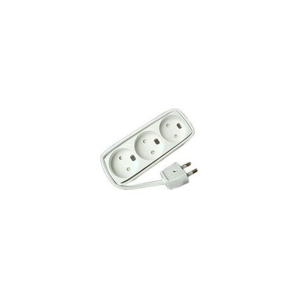 MicroConnect EL Stikdĺse 3 udtag U/J Hvid