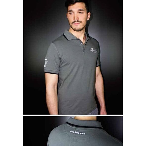 Μπλουζάκι Polo Selle Italia SELLE ITALIA Ανθρακί Γκρι μέγεθος S (NEW)