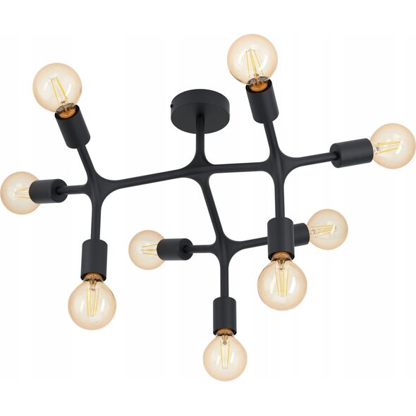 Lampa sufitowa EGLO Eglo Bocadella 1 98318 plafon lampa sufitowa oprawa 9x60W E27 czarna