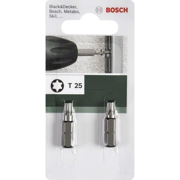 Bosch BITS T40 25MM 1/4 STANDARD 2STK