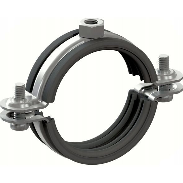 Niczuk Obejma pojedyncza DUO z izolacją 1 1/4" BK (41-46)