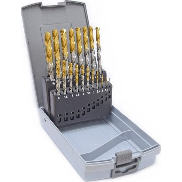 Σετ τρυπανιών Fanar WIERTLA ZESTAW NWKA FI 1,00-10,00MM 19PC CZW-19 HSSE TIN INOX