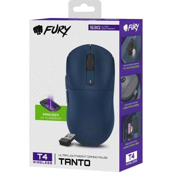 Mysz Fury Tanto T4 Wireless Granatowa (NFU-2206)