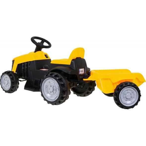 Traktor z Przyczepą Żółty