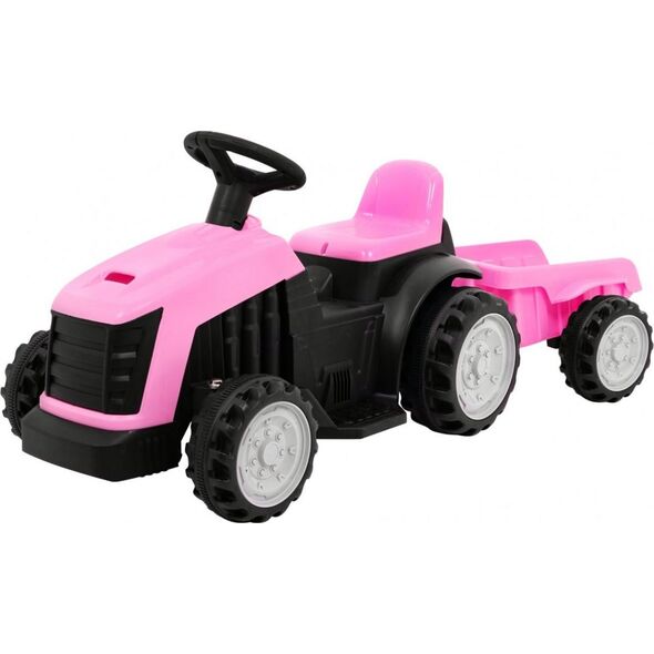 Traktor z Przyczepą Różowy