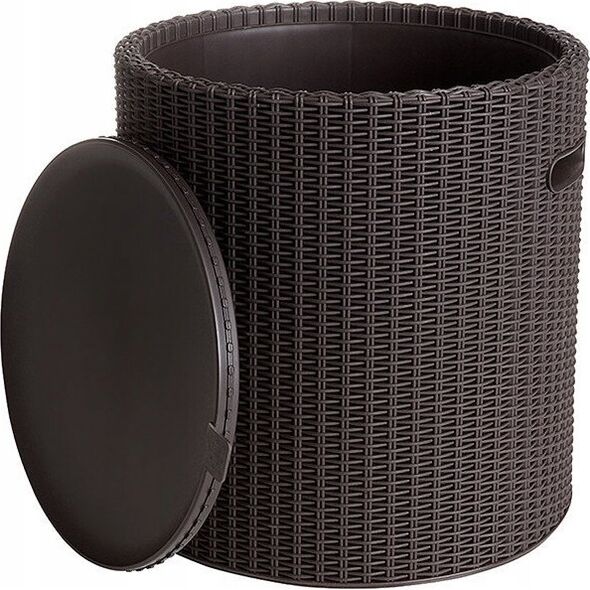 Keter Κήπος τραπέζι Curver Keter Cool Stool καφέ με λειτουργία αποθήκευσης