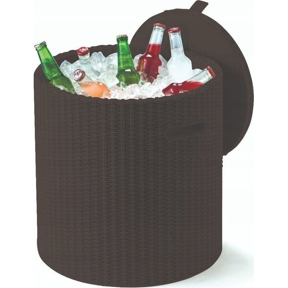 Keter Κήπος τραπέζι Curver Keter Cool Stool καφέ με λειτουργία αποθήκευσης