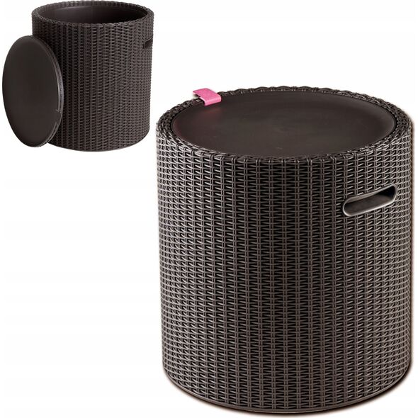 Keter Κήπος τραπέζι Curver Keter Cool Stool καφέ με λειτουργία αποθήκευσης