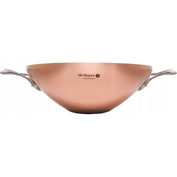 Patelnia De Buyer De Buyer Prima Matera Wok induct ion copper/steel with 2 handles