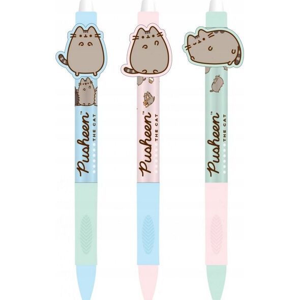 Długopis wymazywalny automatyczny z ergonomicznym uchwytem PUSHEEN p36, mix cena za 1 szt