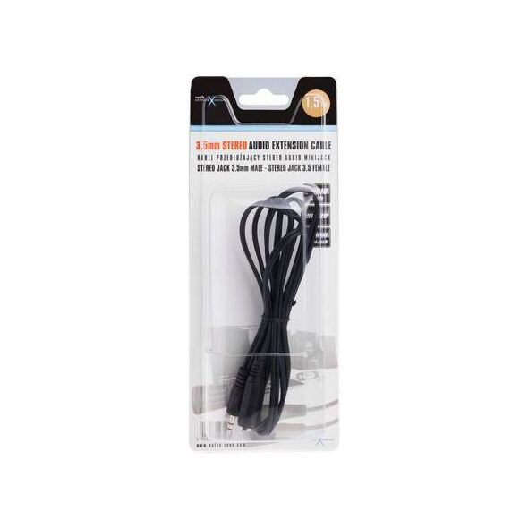 Kabel Natec Jack 3.5mm - Jack 3.5mm 1.5m czarny (NKA-0539)