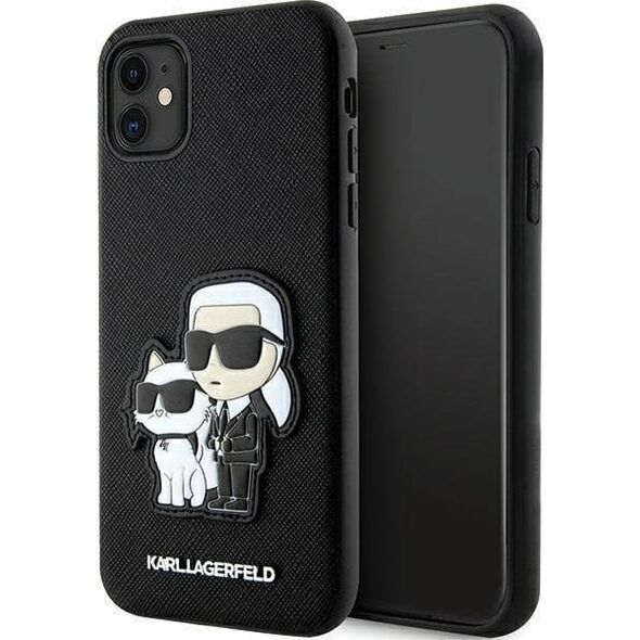 Karl Lagerfeld Etui Karl Lagerfeld KLHCN61SANKCPK Apple iPhone 11/XR hardcase czarny/black Saffiano Karl & Choupette