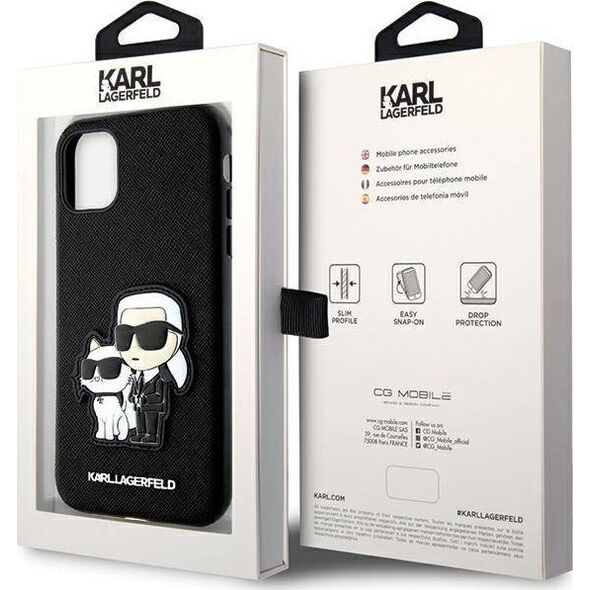 Karl Lagerfeld Etui Karl Lagerfeld KLHCN61SANKCPK Apple iPhone 11/XR hardcase czarny/black Saffiano Karl & Choupette