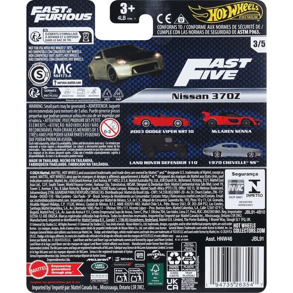 Hot Wheels NISSAN 370Z 1:64 HNW46/JBL91