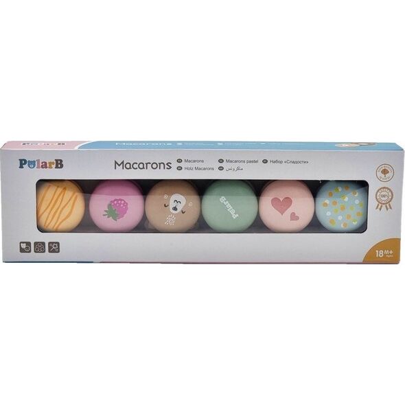 Viga Toys Viga PolarB Drewniane Ciastka Ciasteczka Cukiernia Zestaw Makaroników