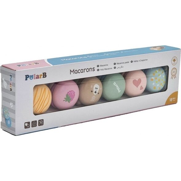 Viga Toys Viga PolarB Drewniane Ciastka Ciasteczka Cukiernia Zestaw Makaroników