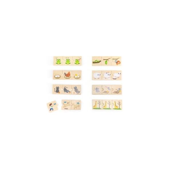 Viga Viga 44751 Zestaw puzzli z sekwencjami logicznymi - przyroda i zwierzęta