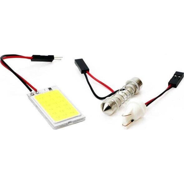 AMiO Żarówki LED CLASSIC T10 W5W C5W 1xCOB-18 12V Light board