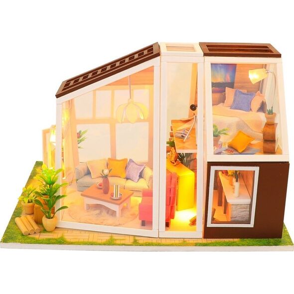 Nice Idea Składany Drewniany Model LED Peter's Dream Hut