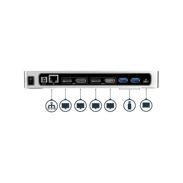 Stacja/replikator StarTech Dual 4K Dock USB-C (DK30A2DH)