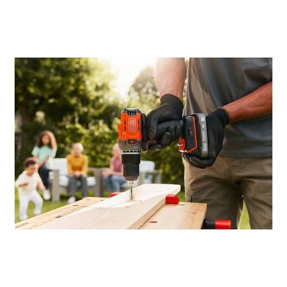 Black&Decker Akku-Schlagbohrschr. 18V 2Ah. Kof BCD383D1XK