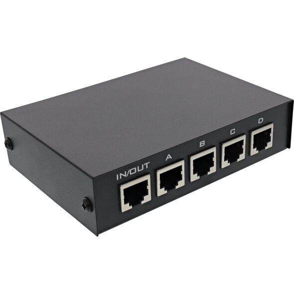 InLine InLine® RJ45 switch manual, 1 to 4, 5x RJ45 socket, up to 100 Mb/s