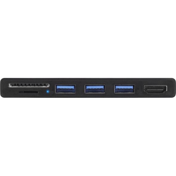 Canyon InLine® MultiHub, Surface Pro 4/5/6, 3-Port USB 3.2 Type-A female, HDMI 4K, Cardreader, black
