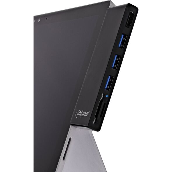 Canyon InLine® MultiHub, Surface Pro 4/5/6, 3-Port USB 3.2 Type-A female, HDMI 4K, Cardreader, black