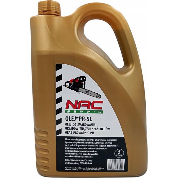 NAC OIL FOR GUIDE RAILS AND CHAINS 5L GOLD