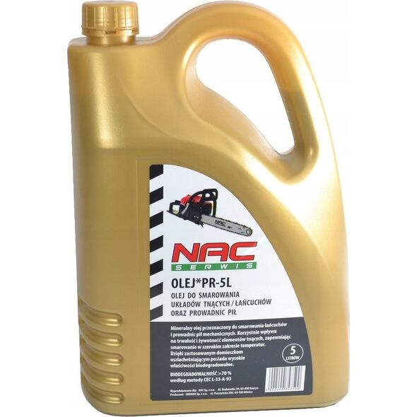 NAC OIL FOR GUIDE RAILS AND CHAINS 5L GOLD