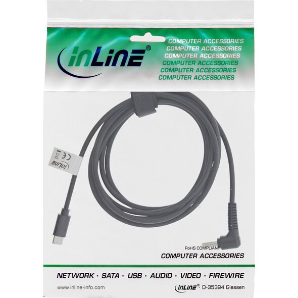 Kabel USB InLine InLine® USB Type-C to BenQ/ASUS Notebook (round/small) charging cable, 2m