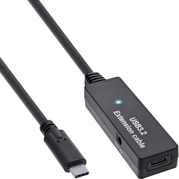 InLine InLine® USB 3.2 Gen.1 active extension, USB-C male to USB-C female, 5m