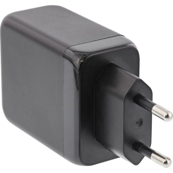 InLine InLine® USB PD power supply, GaN charger, 3-port, Dual USB-C + USB-A, 65W, black