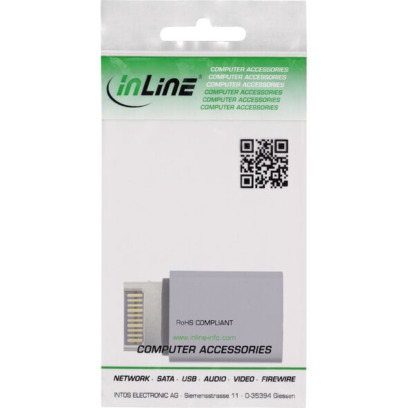 InLine InLine® USB 3.2 adapter, internal USB-E front panel male to USB-C female