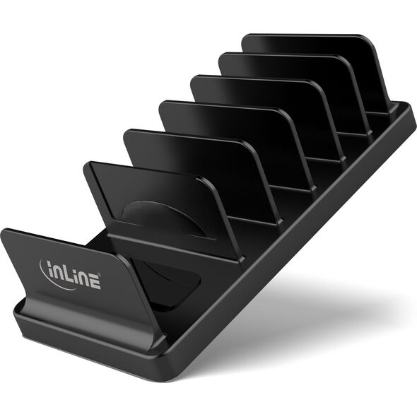 InLine InLine® multi stand with 6 compartments for desk / shelf, black
