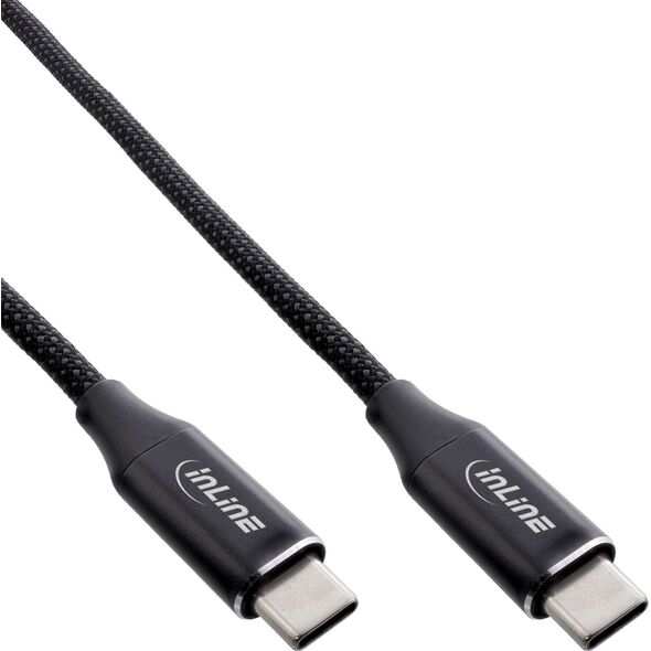 InLine InLine® Magnetic USB-C cable, USB-C male/male, 100W, black, 1.5m