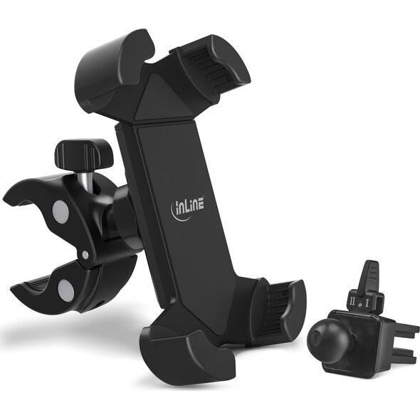 InLine InLine® One Click Easy 3 Drive & Ride Set with universal clamp and ventilation grille clip