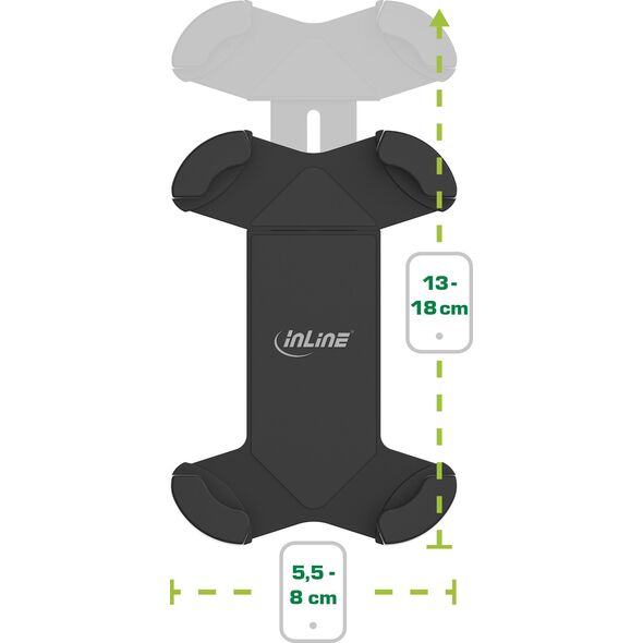 InLine InLine® One Click Easy 3 Drive & Ride Set with universal clamp and ventilation grille clip