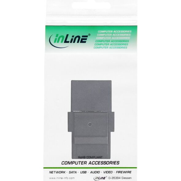 Adapter USB InLine InLine® USB 3.1 Snap-In module, USB-C F/F, black housing