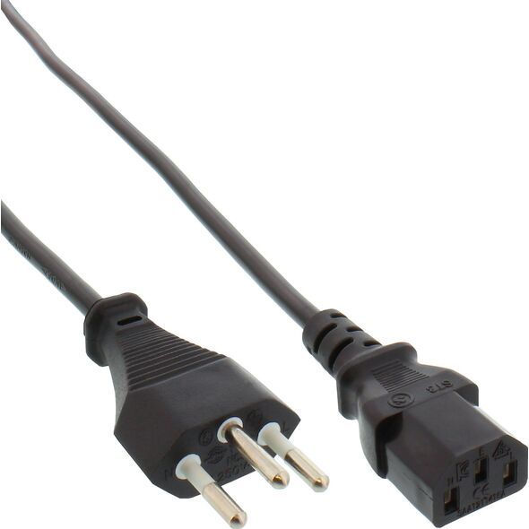 Kabel zasilający InLine InLine® Power cable Switzerland, black, 5m