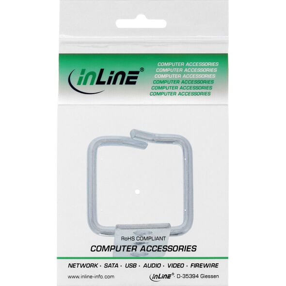 Organizer InLine InLine® Cable bracket, metal, zinc plated, 40x40mm