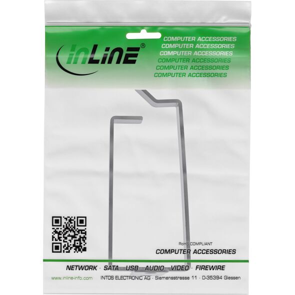 Organizer InLine InLine® Cable bracket, metal, 40x80mm black