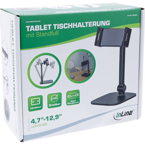Stojak InLine InLine® Tablet desk holder with stand, up to 12.9", black