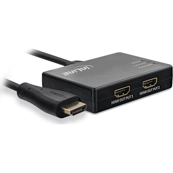 InLine InLine® Cable Splitter HDMI 2-port, 4K/60Hz, with USB power cable, 0.5m